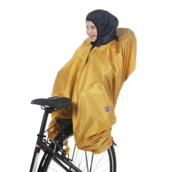 Un poncho anti pluie pour siège enfant / bébé porte bagage.