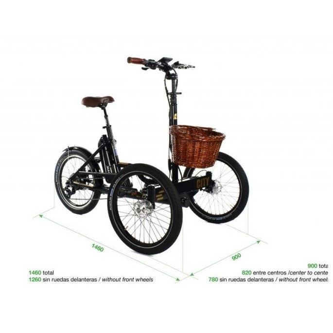 Tricycle electrique adulte 2 roues avant Etnnic City 2.0