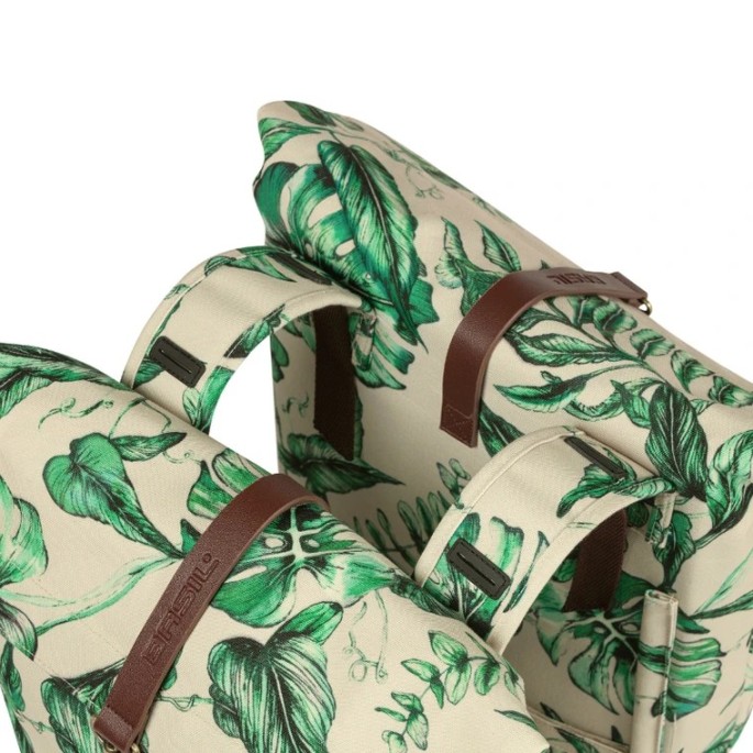 Sacoches arrières Basil Ever green pour vélo, fermeture boucle - Velonline