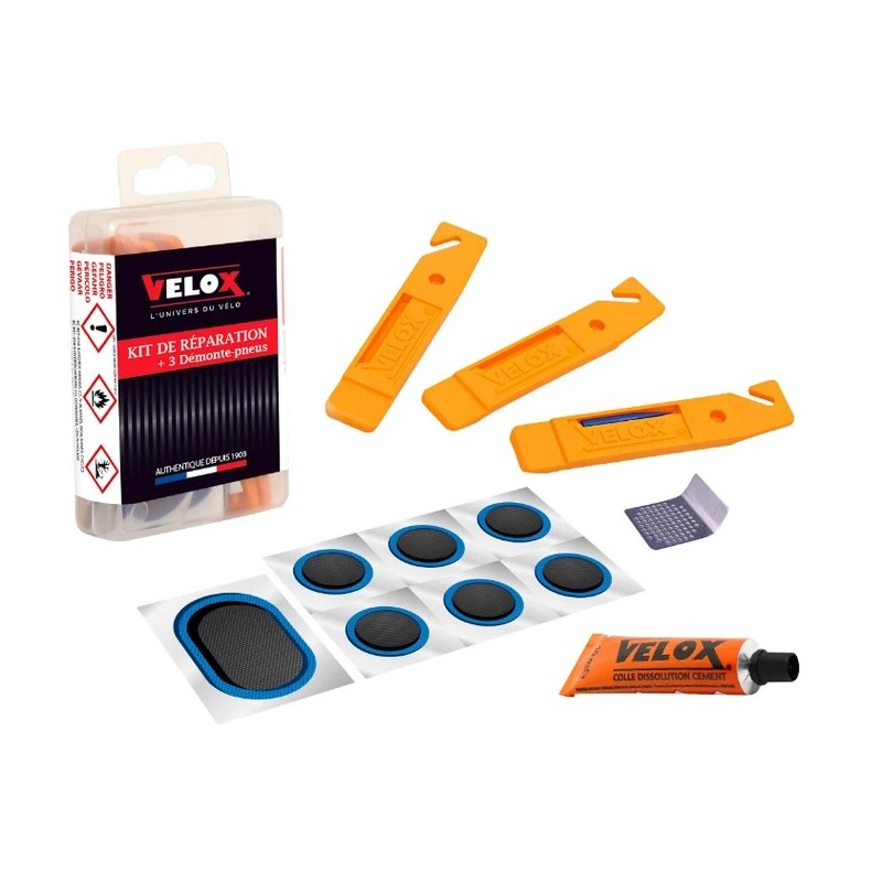 Accessoire vélo - Kit de réparation avec démonte pneu