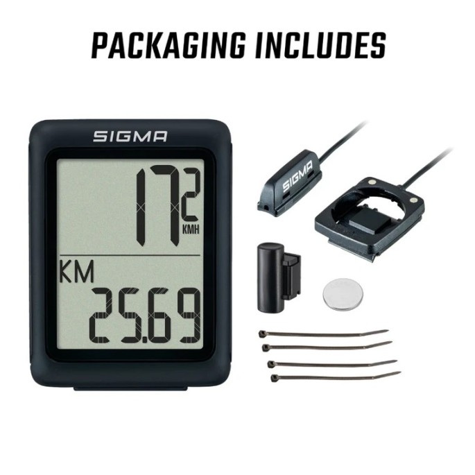 Compteur SIGMA filaire : 5 fonctions - Velonline