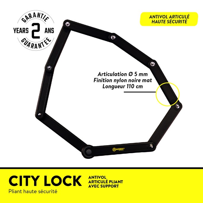 Antivol Auvray articulé city lock 110mm